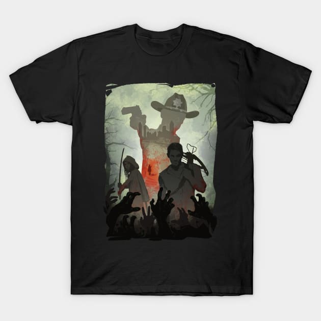 Zombie Fighters T-Shirt by nabakumov